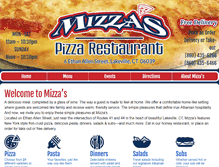 Tablet Screenshot of mizzas.com